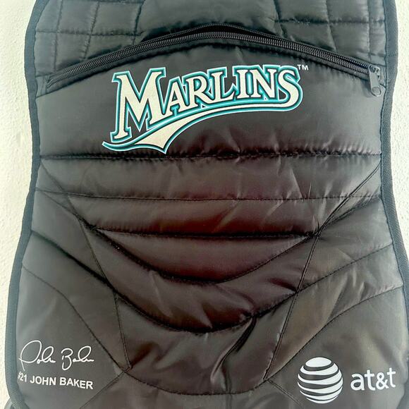 RARE SGA #21 JOHN BAKER Chest Protector BACKPACK Bookbag Florida / Miami Marlins - Picture 9 of 10